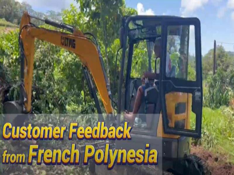 Comentarios de clientes de miniexcavadora LTMG LTE35 de 3 toneladas de la Polinesia Francesa