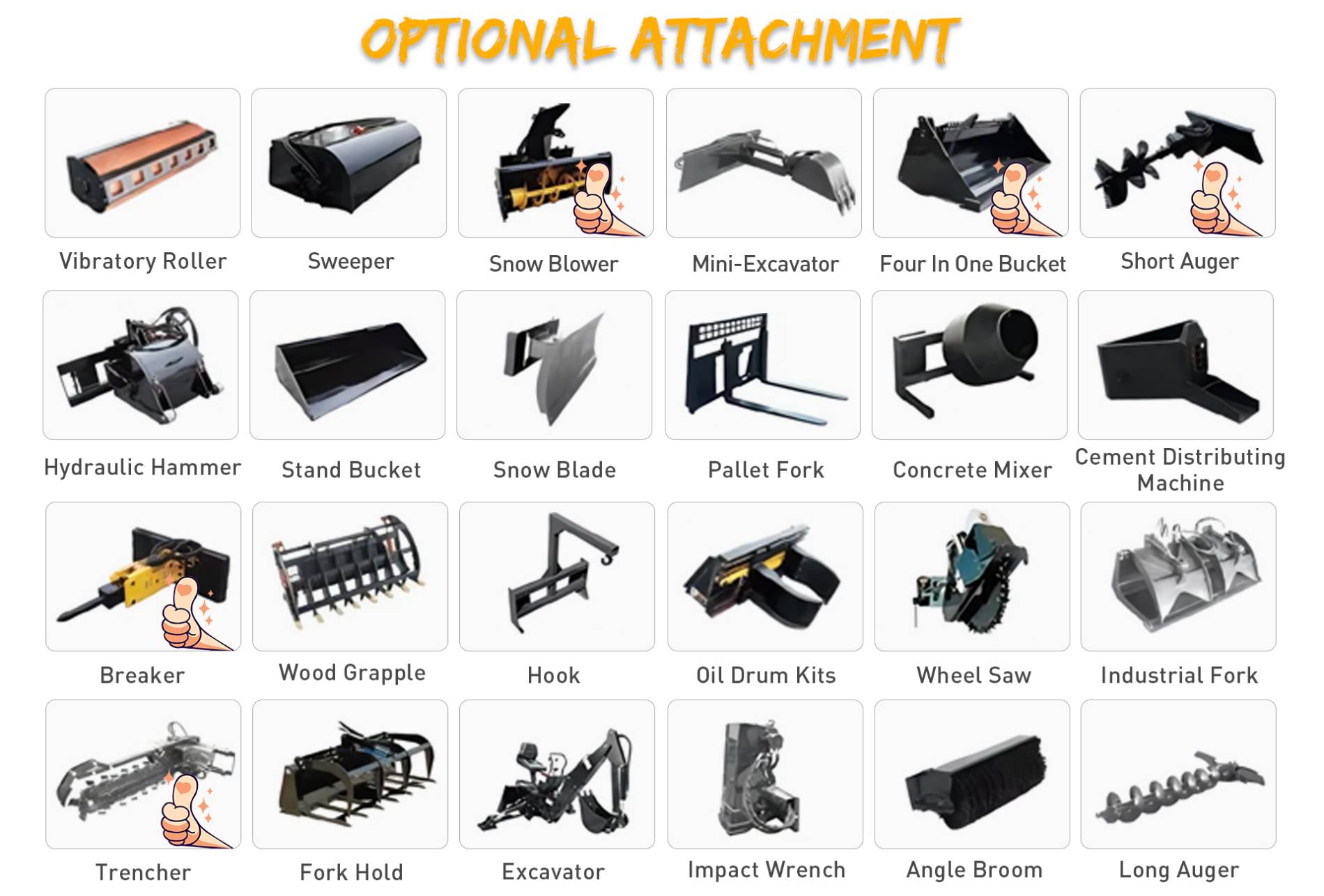 Attachments for skid steer