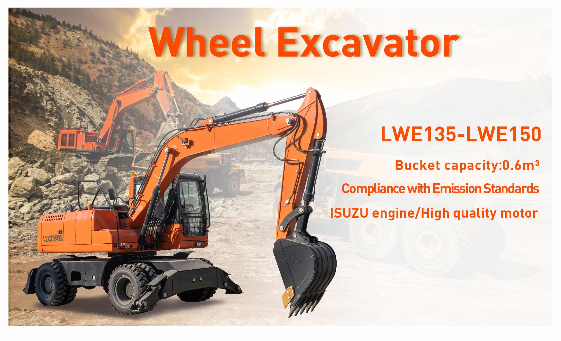 wheeled excavator for sale