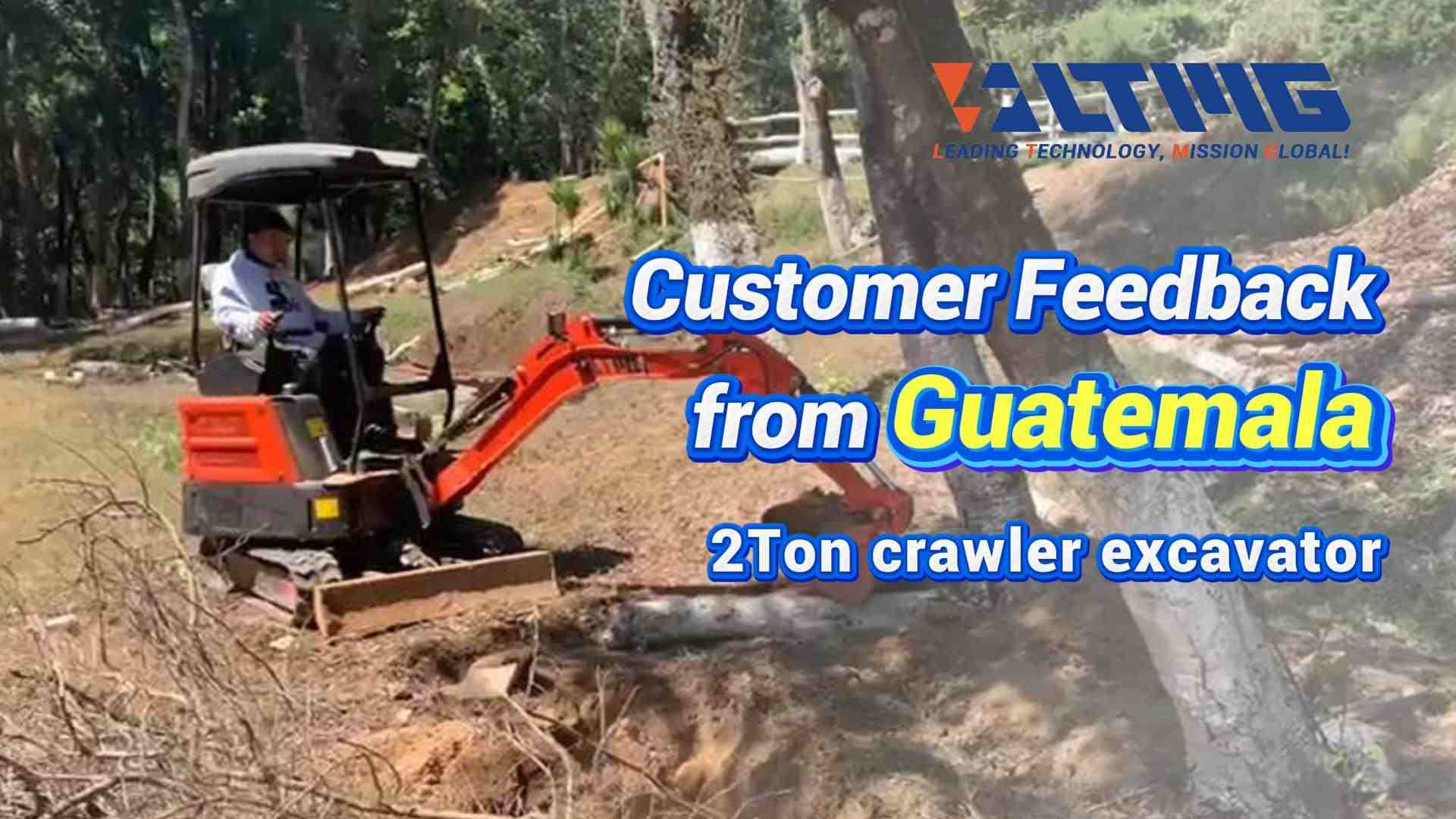 Comentarios sobre la obra en Guatemala: Miniexcavadora de 2 toneladas en acción