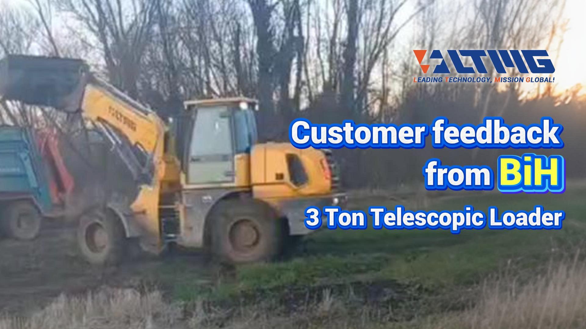 Cargadora telescópica de 3 toneladas en funcionamiento real: trabajo eficiente en terrenos forestales