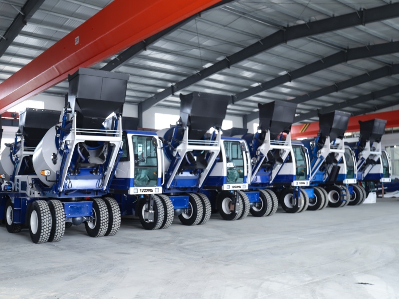 self-loading concrete mixers
